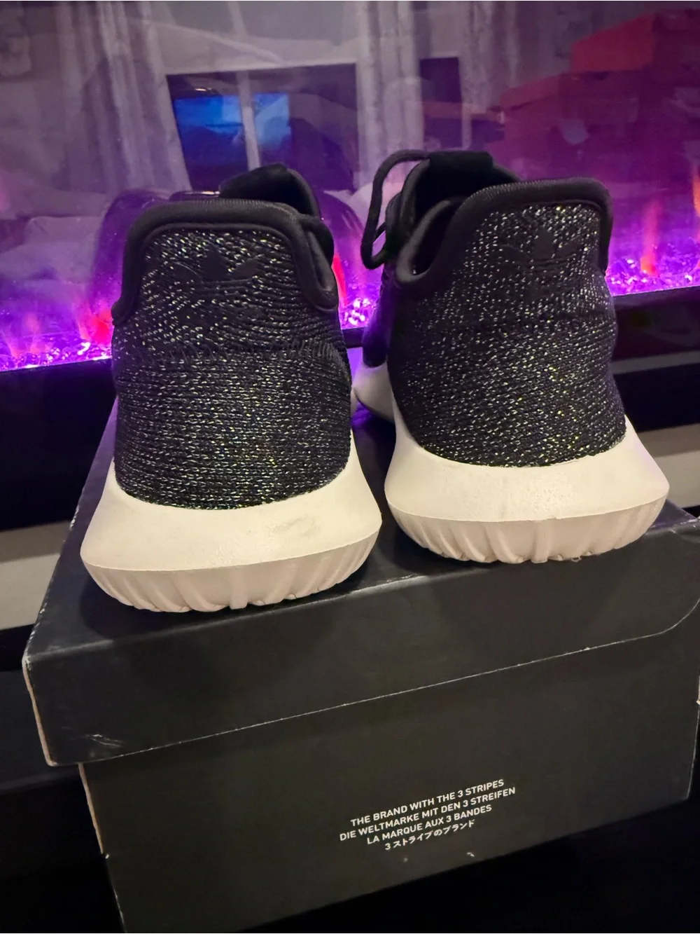 Adidas Black Tubular Doom sparkle Sneakers